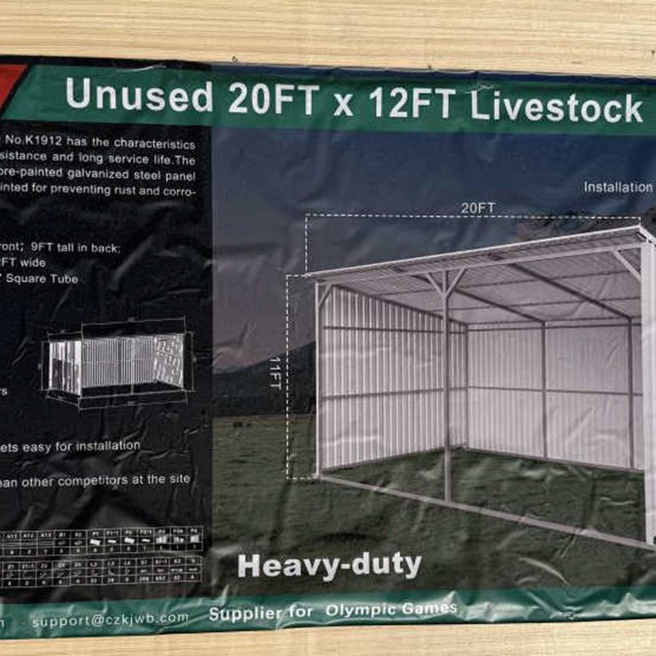 #5 • Livestock Heavy Duty Metal Shed 20' L x 12' W