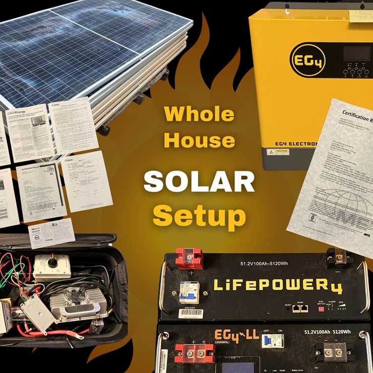 #3517 • SOLAR PANEL SYSTEM WITH BATTERIES, COMPLETE SYSTEM