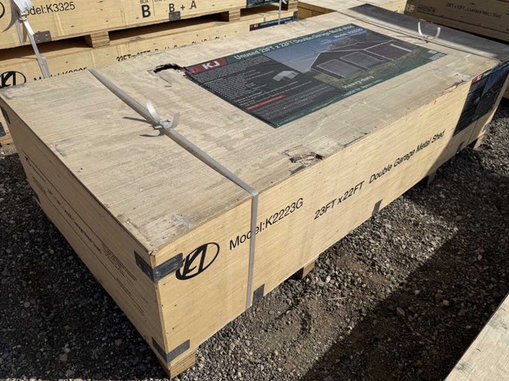 #6-•-double-garage-metal-barn---red/brown-23'-x-22'-image-2