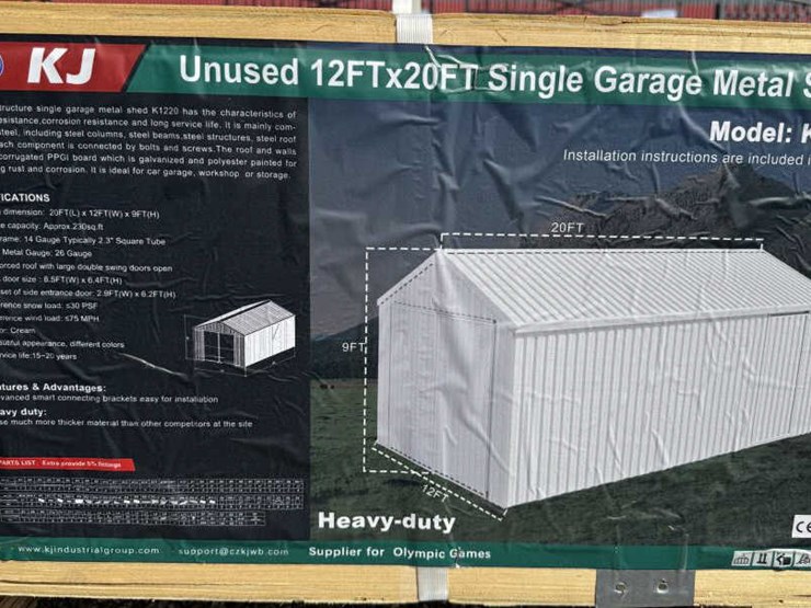 #34-•-single-garage-metal-shed,-12'-x-20'-w/doors-image-1
