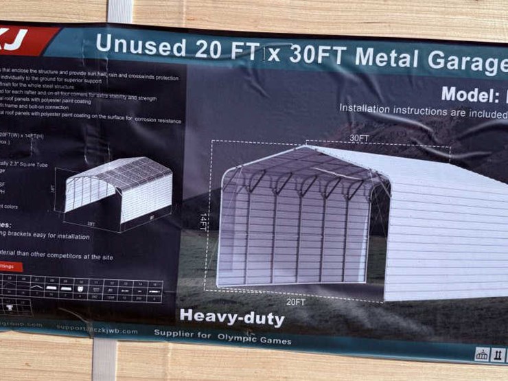 #25-•-metal-carport-w/-enclosed-sides---20'-x-30'-image-1
