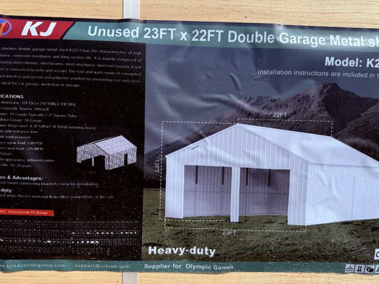 #38-•-double-garage-metal-barn---cream---23'-x-22'-image-1