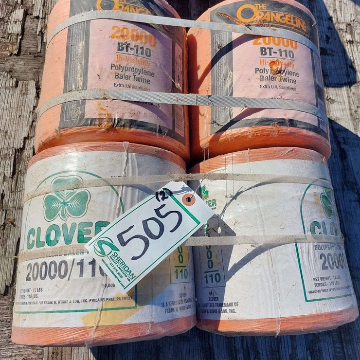 (2) Bales 20,000 Plastic Twine