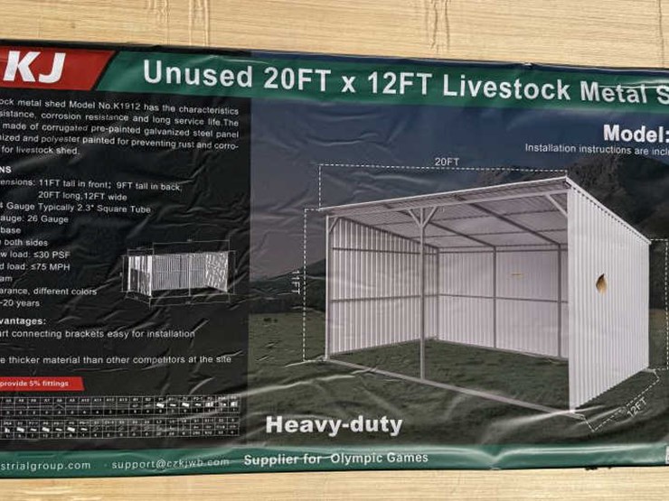 #36-•-livestock-heavy-duty-metal-shed-20'-l-x-12'-w-image-1