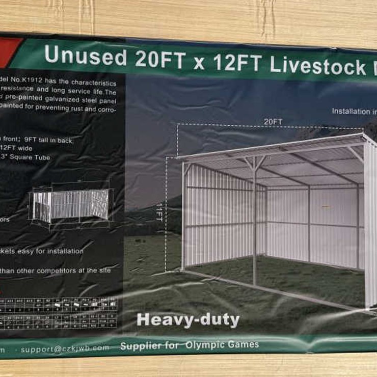 #36 • Livestock Heavy Duty Metal Shed 20' L x 12' W
