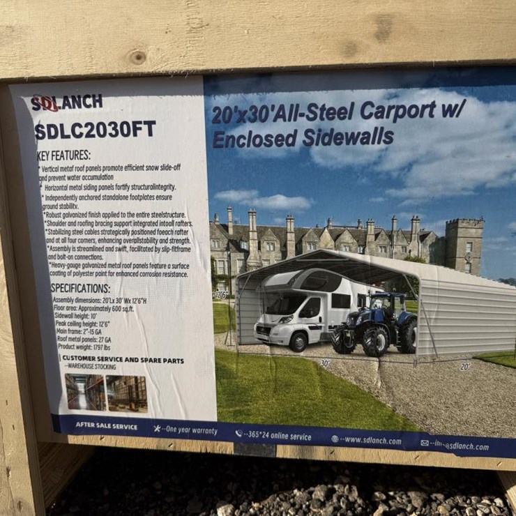 #100 • 20' x 30' Carport w/ Side Walls