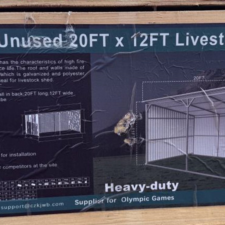 #3 • Livestock Heavy Duty Metal Shed 20' L x 12' W