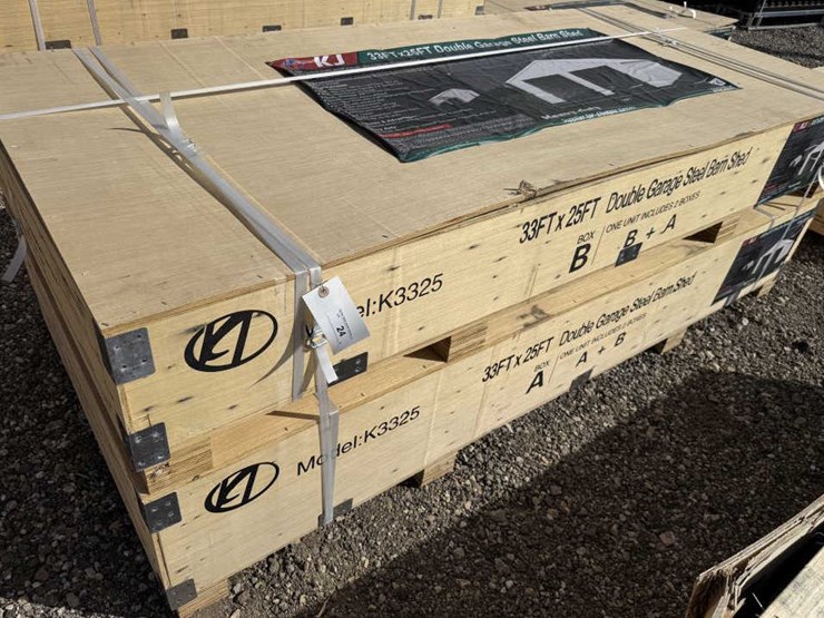 #24-•-double-garage-metal-barn---cream---33'-x-25'-image-2