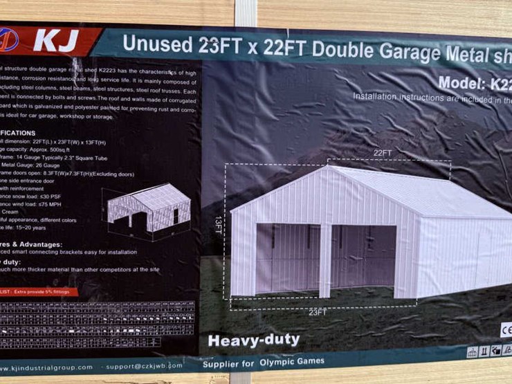 #26-•-double-garage-metal-barn---cream---23'-x-22'-image-1