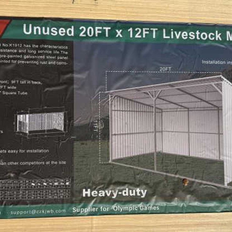 #35 • Livestock Heavy Duty Metal Shed 20' L x 12' W