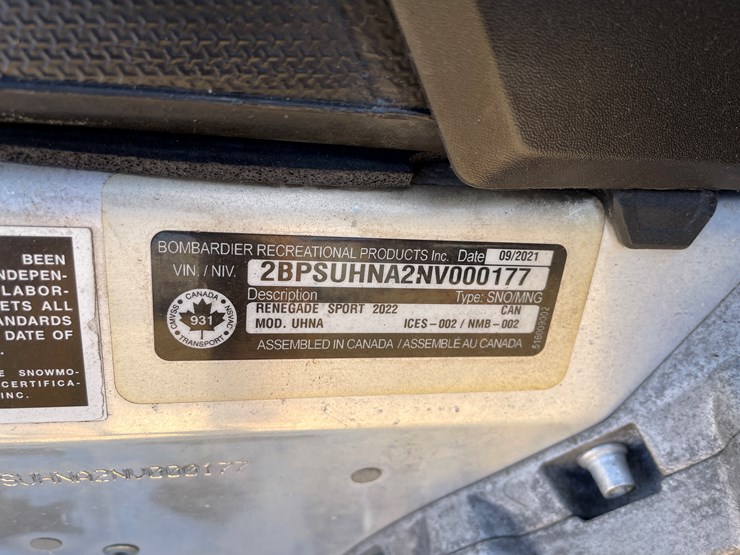 #203-•-2022-ski-doo-renegade-sport-600-efi-snowmobile-(sells-with-bill-of-sale-only)-image-50