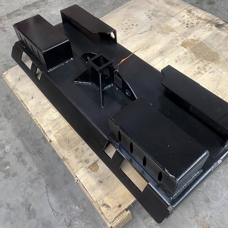 #2483 • Skid Steer Receiver Hitch Plate with Chain Buckets