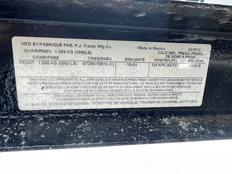#138-•-2013-pj-12'-single-axel-trailer-(has-wi-title)-image-12