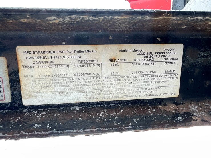 #137-•-2014-pj-14'-tandem-axel-trailer-(no-title,-for-parts)-image-13