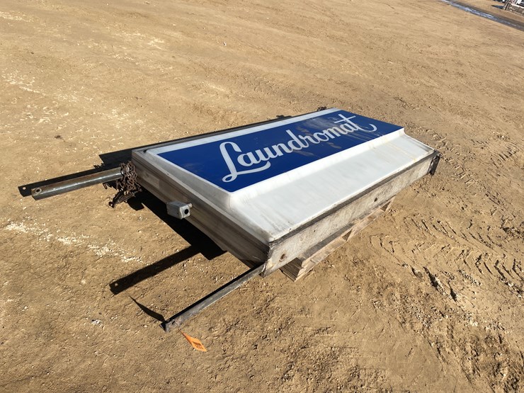 #1025-•-vintage-lighted-hanging-laundromat-sign-image-3