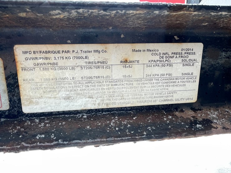 #137-•-2014-pj-14'-tandem-axel-trailer-(no-title,-for-parts)-image-12