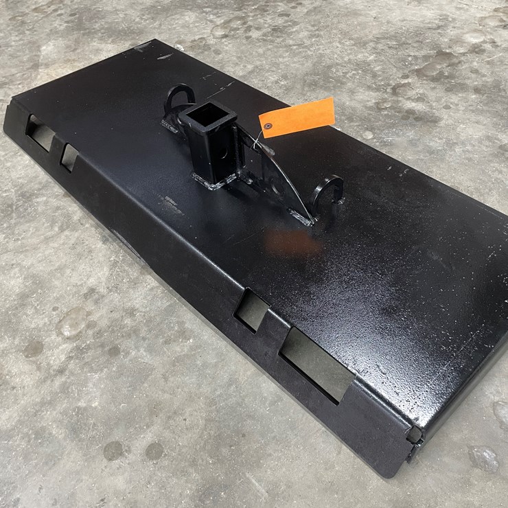 #2485 • Skid Steer Receiver Hitch Plate with Half Moon Chain Hook