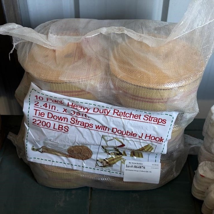 HD Ratchet Straps (Yellow) (Qty 10)