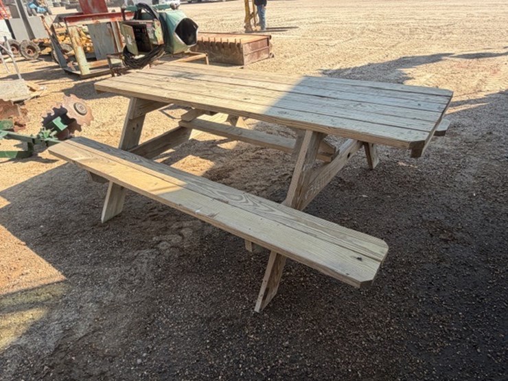 #6537-•-8-ft-picnic-table,-treated-wood-image-3