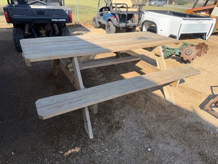 #6537-•-8-ft-picnic-table,-treated-wood-image-2