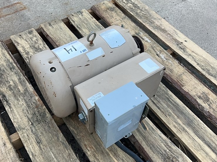 very-good-baldor-7.5-hp-220-single-phase-electric-motor-with-self-contained-on-off-switch-image-3