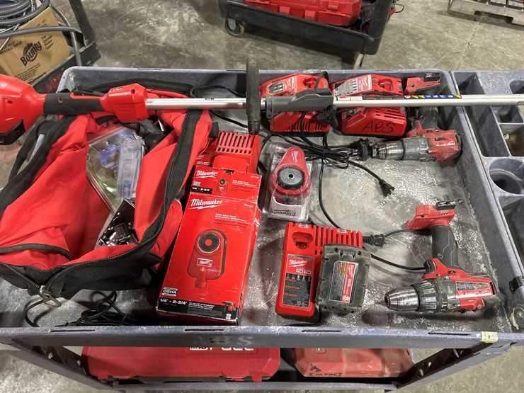 #5448-•-misc.-milwaukee-tools-w/-rolling-cart-image-4