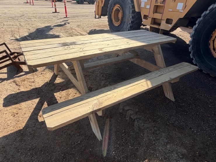 #6537-•-8-ft-picnic-table,-treated-wood-image-4