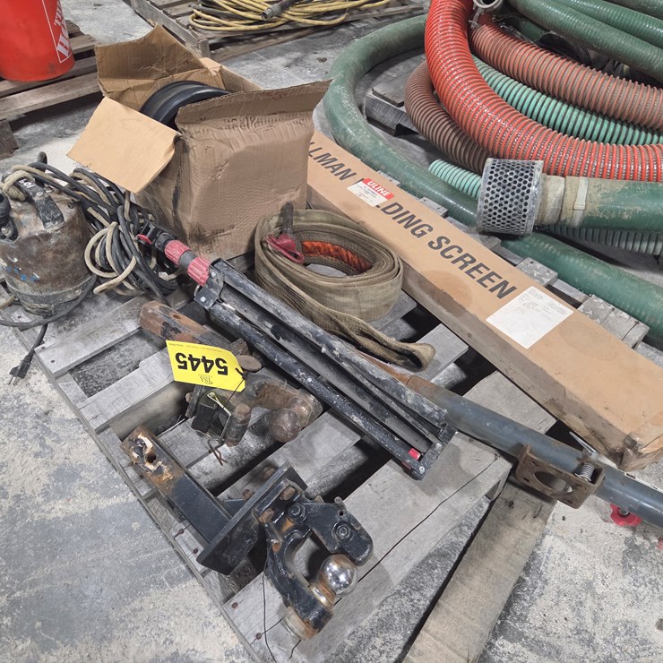 #5445 • Hitches, Welding Screen, Jack, Pump, and More