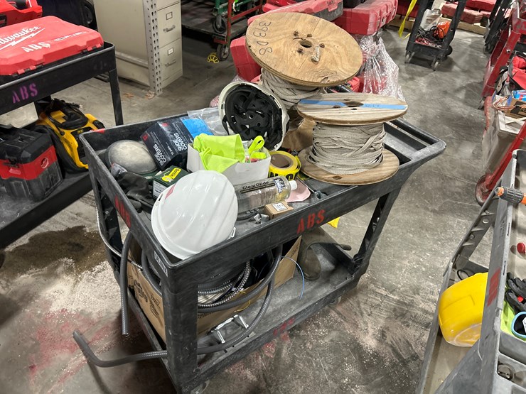 #5451-•-misc.-shop-tools/ppe-w/-rolling-cart-and-more-image-1