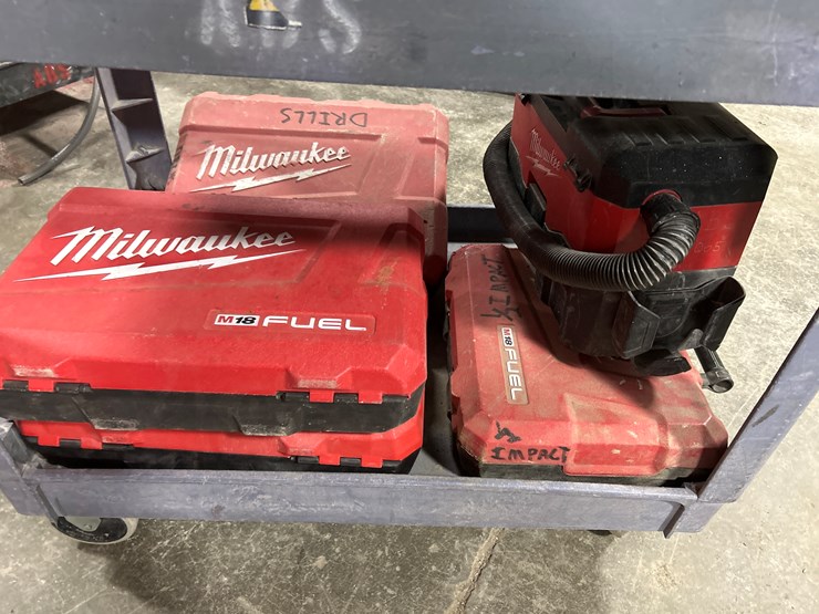 #5448-•-misc.-milwaukee-tools-w/-rolling-cart-image-8