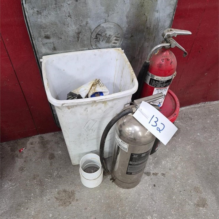 Fire Extinguishers, Trash Can