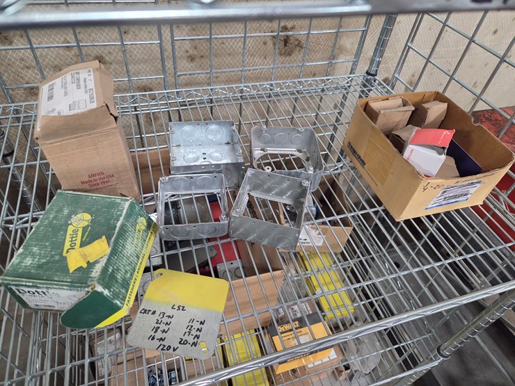 #5419-•-wire-rack-w/-misc.-electrical-hardware-image-2