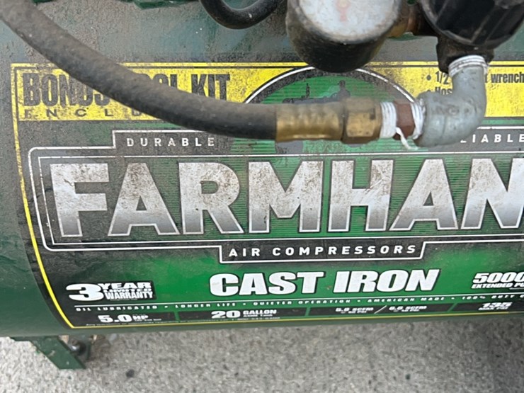 farmhand-air-compressor,-5-hp,-used-little,-has-hose-and-reel-self-contained.-image-33