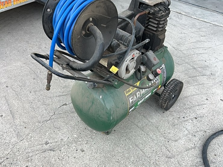 farmhand-air-compressor,-5-hp,-used-little,-has-hose-and-reel-self-contained.-image-6