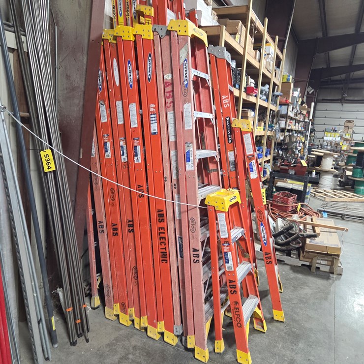 #5365 • (7) 8' Step Ladders, (1) 4' Step Ladder