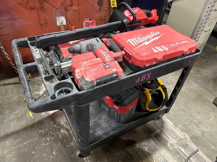 #5450-•-misc.-milwaukee-tools-w/-rolling-cart-image-3
