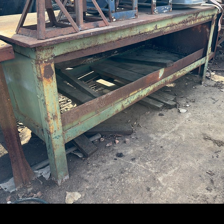 #66 • 7 foot steel fabricated shop bench