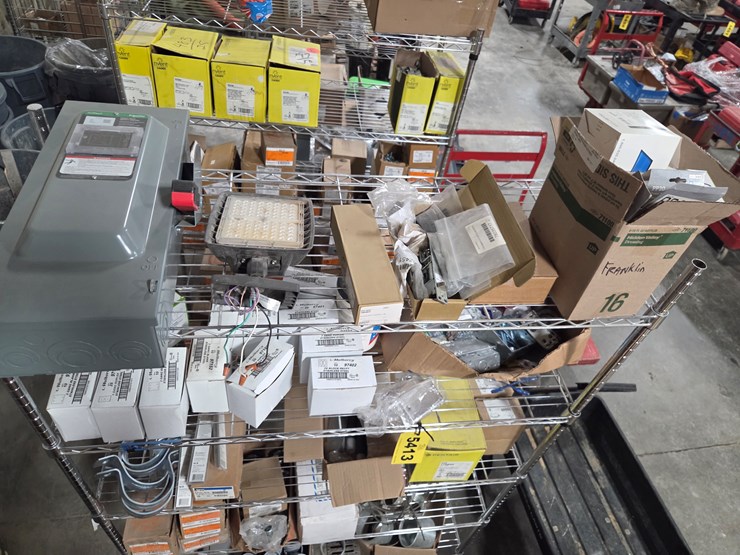 #5413-•-wire-rack-w/-misc.-couplers-and-electrical-hardware-image-2