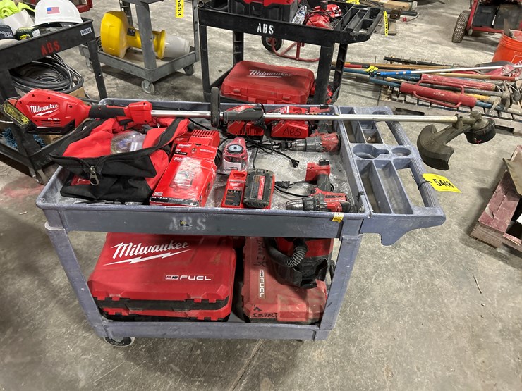 #5448-•-misc.-milwaukee-tools-w/-rolling-cart-image-3