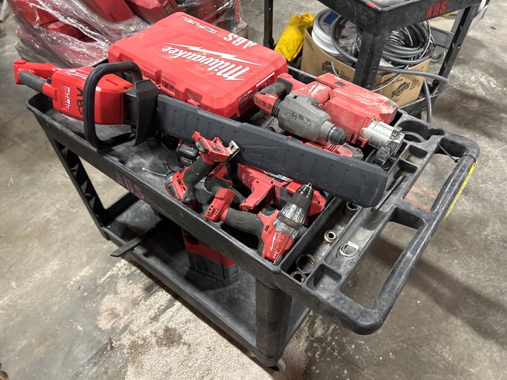 #5450-•-misc.-milwaukee-tools-w/-rolling-cart-image-2