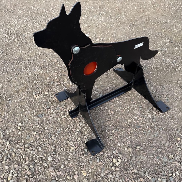 AR500 Steel Coyote Shooting Target With Heart Flapper