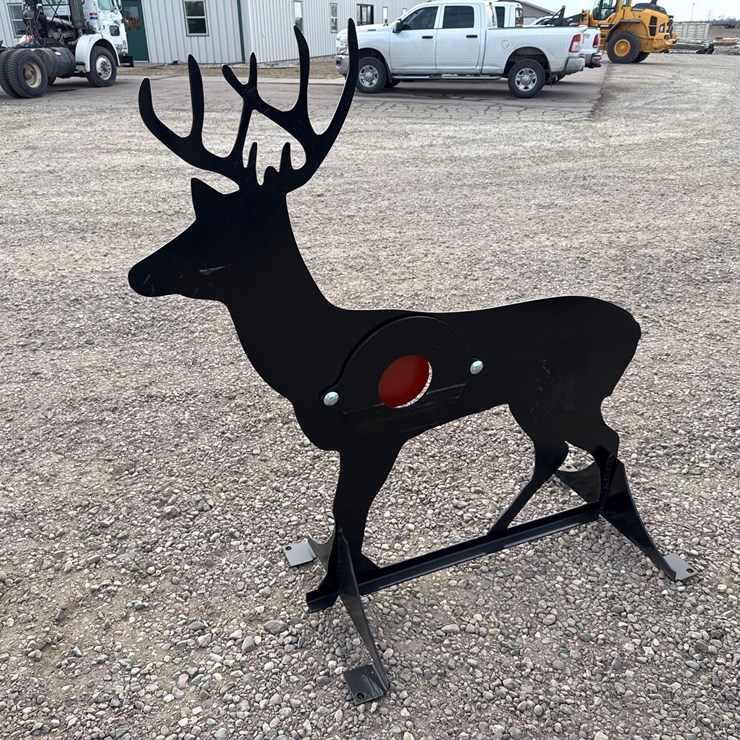 AR500 Steel Deer Shooting Target With Heart Flapper