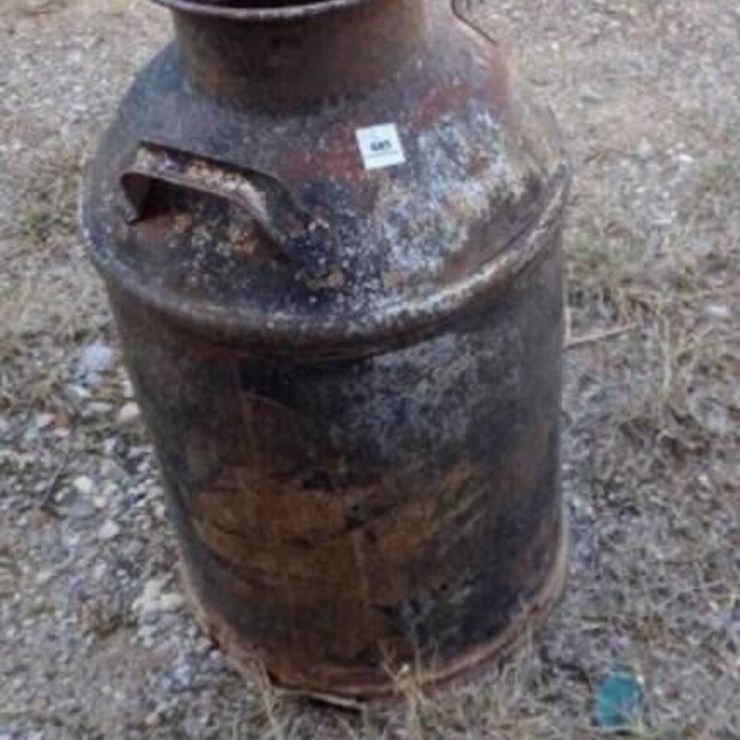 MILK CAN, BOTTOM RUSTED OUT