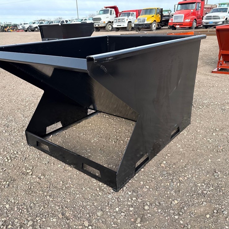 Skid Steer Hopper With Fork Pockets
