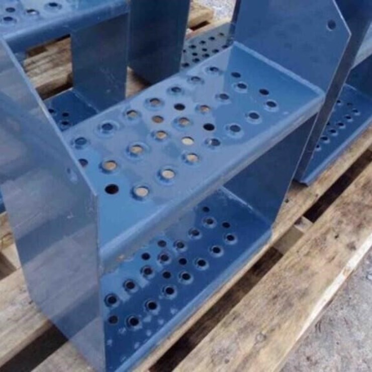 3- METAL STEPS, 14½ " WIDE 6" DEEP, 19" TALL