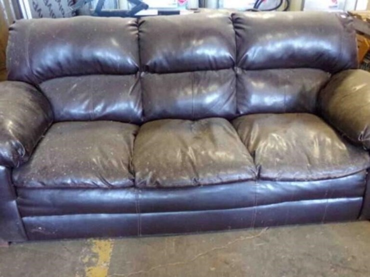 7'-leather-sofa,-worn-image-1