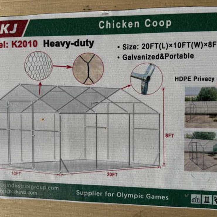 #30 • Heavy Duty Chicken Coop 20' L x 10' W x 8' H