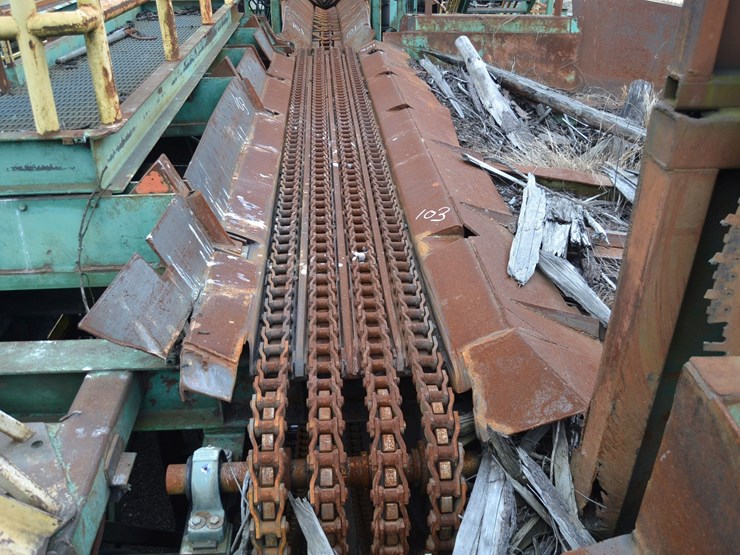 22'-4-strand-log-trough-w/-5-arm-indexing-system-no-drive-w/-steel-support-image-1