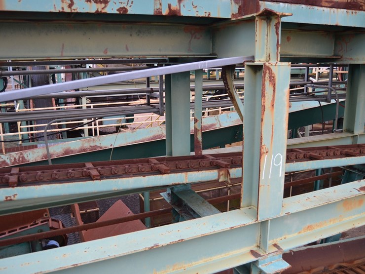 92'-endwise-heavy-duty-log-trough-w/-drags-w/-bottom-return-w/-steel-support-no-drive-image-6
