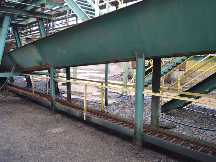 94'-all-steel-incline-waste-conveyor-w/-110-ladder-back-chain-w/-bottom-return-no-drive-image-1